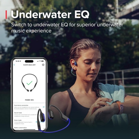 Suunto Aqua Light Tidal Black audífonos de conducción ósea para natación IP68